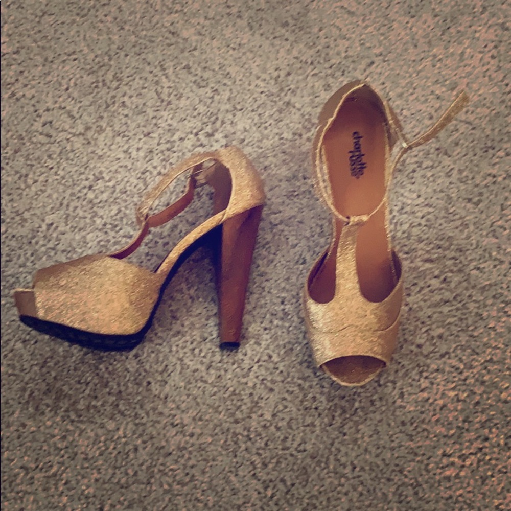 Charlotte Russe gold heels